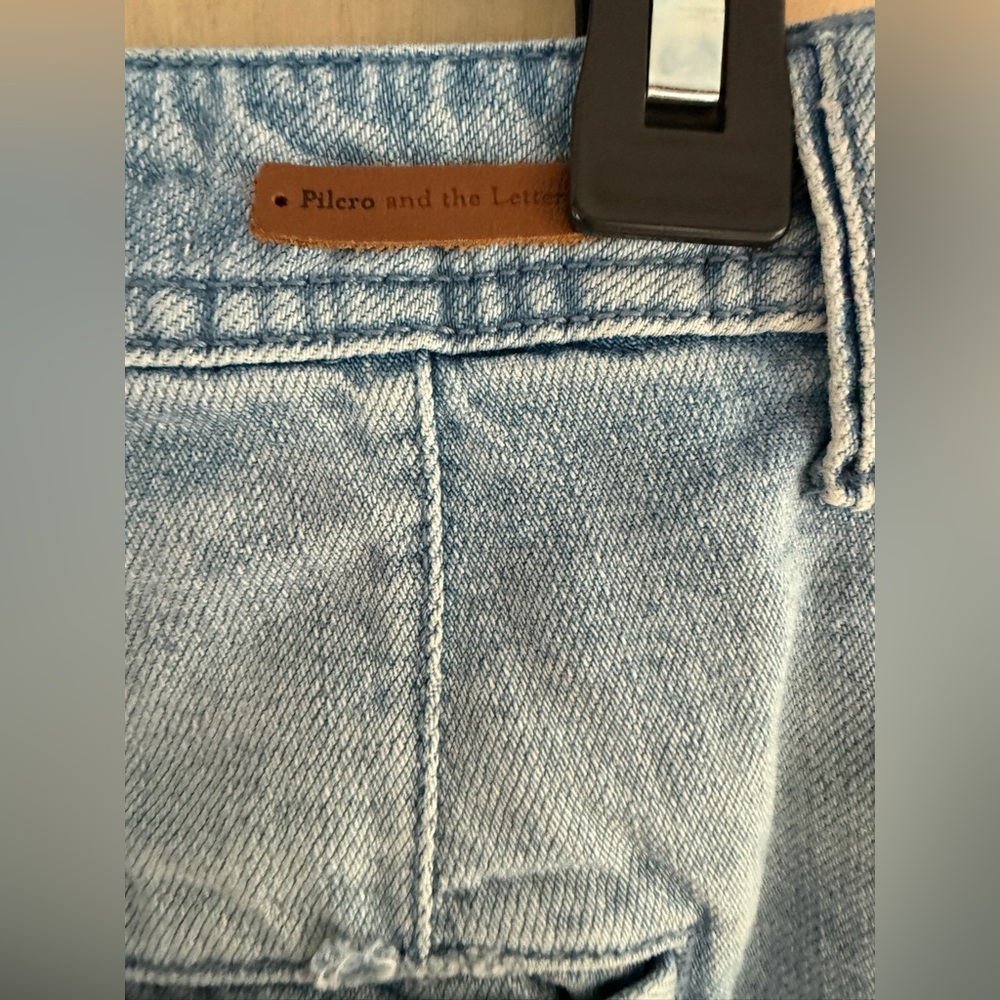 Pilcro and the Letterpress (Anthropologie) Light Bleach Tie Dye Wide Leg Jeans - Picture 16 of 16